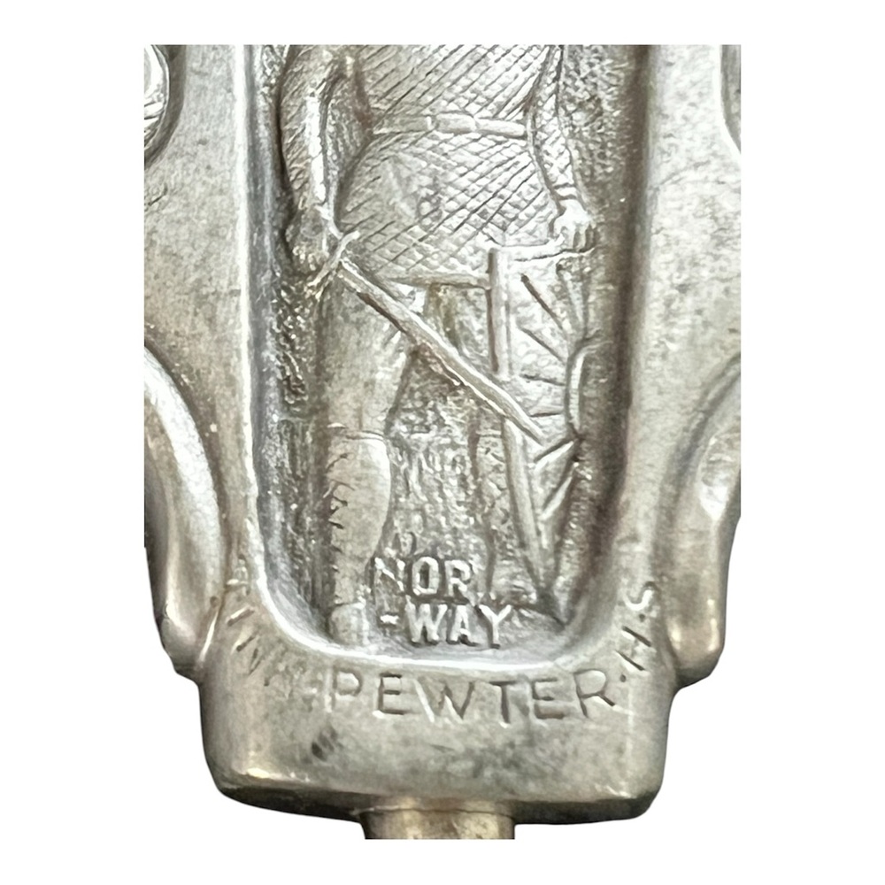 Vintage Hovding Tinn Pewter Corkscrew Korketrekker No. 407 Norway Viking Ship - Picture 3 of 3